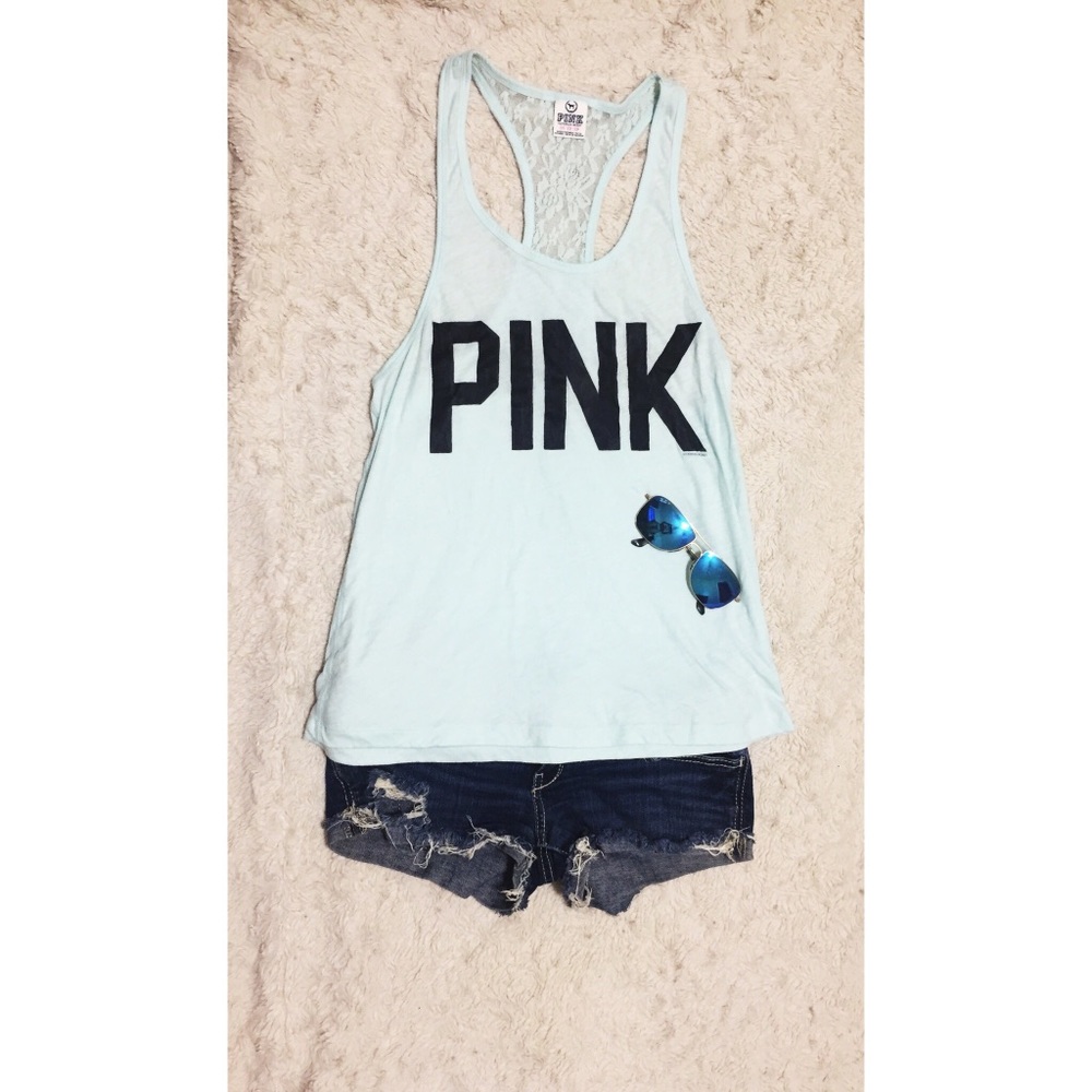 ✨VS PINK razorback tank top size xs